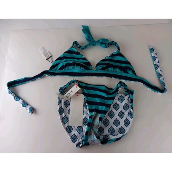 Carve Designs Reversible Bikini Set Top Bottoms Multicolor Women's size X small - Picture 4 of 9